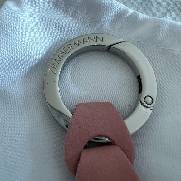 NWOT Zimmermann Purse, Bag or Key Chain Charm Pink Leather Tassel Accessory - Picture 2 of 5